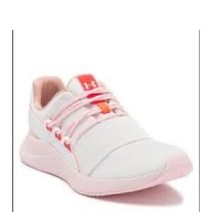 Under Armour UA Size 11 Charged Breathe LACE Sneaker Lace Up Sneakers Onyx White